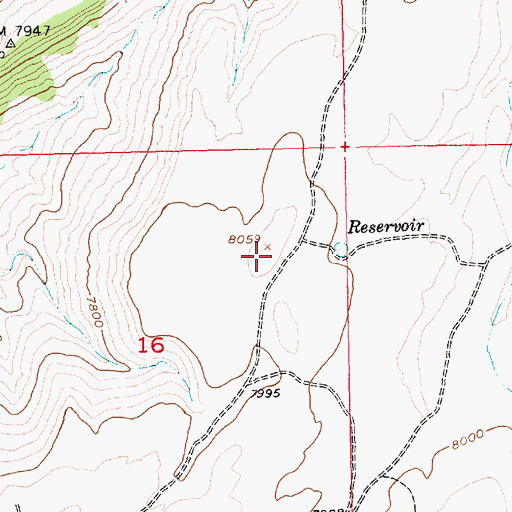 Topographic Map of Blue Mountain Plateau, UT