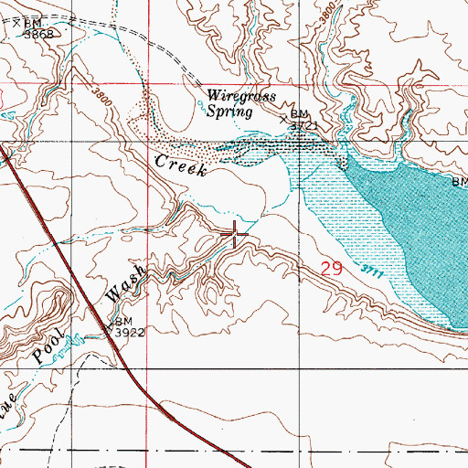 Topographic Map of Blue Fool Wash, UT