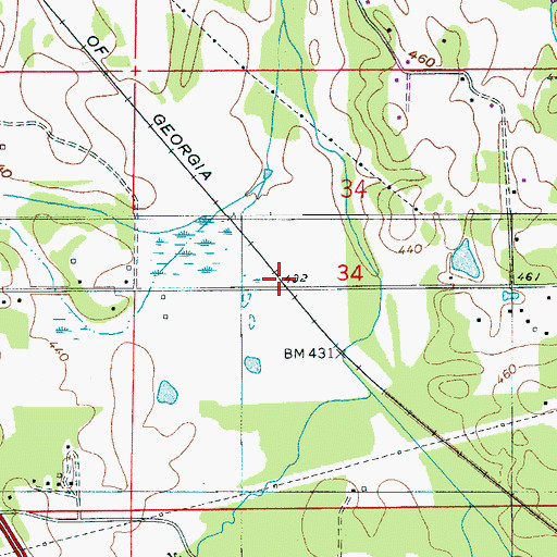 Topographic Map of Waterview Station (historical), AL