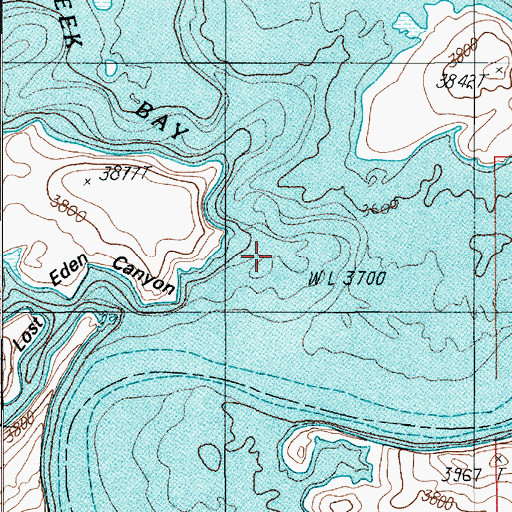 Topographic Map of Burro Bar (historical), UT
