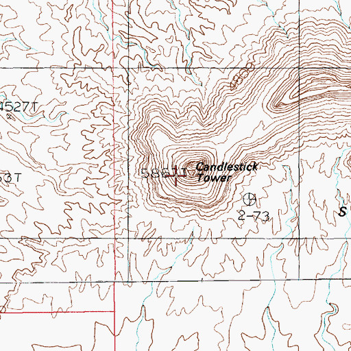 Topographic Map of Candlestick Tower, UT