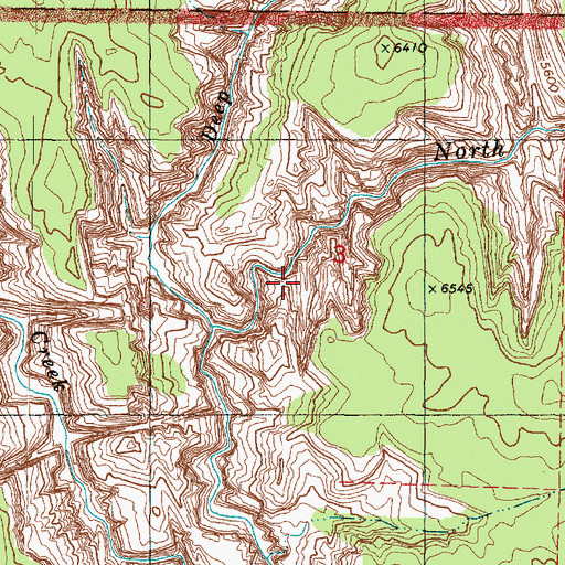 Topographic Map of Cavern Passage, UT