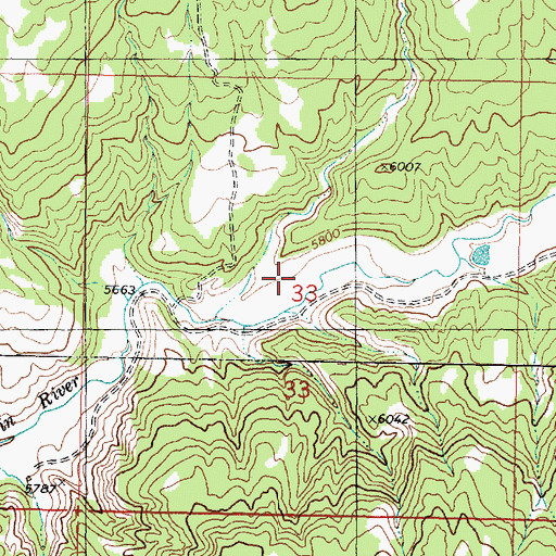 Topographic Map of Chamberlains Ranch, UT