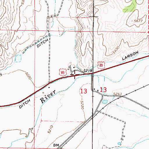 Topographic Map of Christianburg, UT