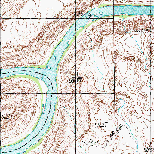 Topographic Map of Confluence Overlook, UT