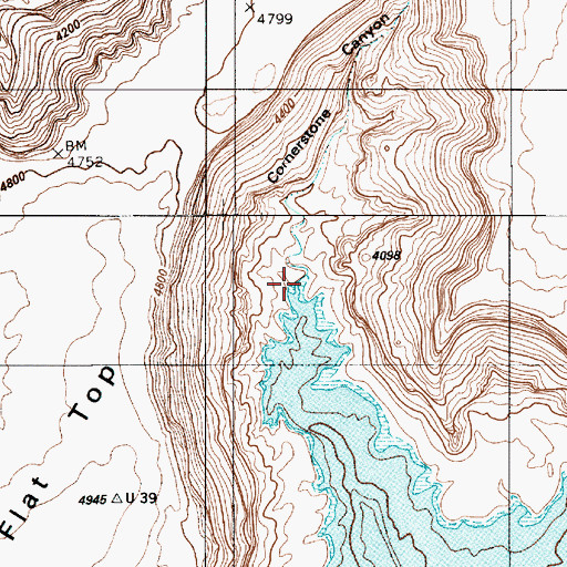Topographic Map of Cornerstone Canyon, UT