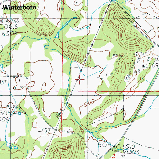 Topographic Map of Wewoka Camp Ground (historical), AL