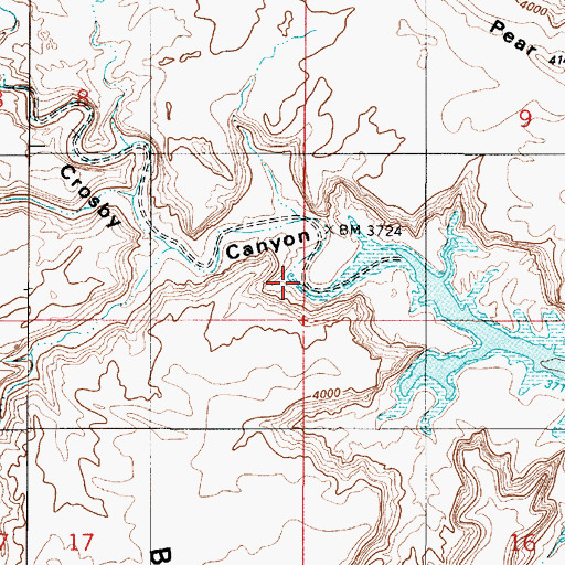 Topographic Map of Crosby Canyon, UT