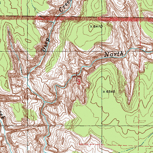 Topographic Map of Dark Cliff Passage, UT