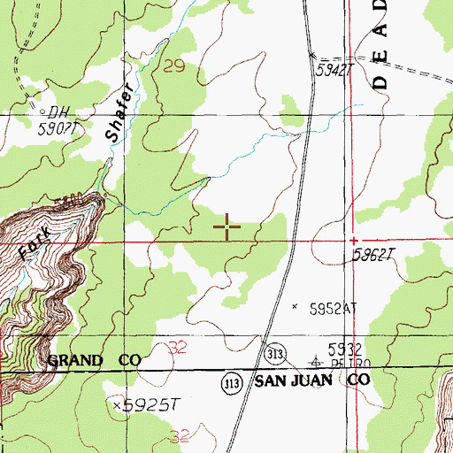 Topographic Map of Dead Horse Point State Park, UT