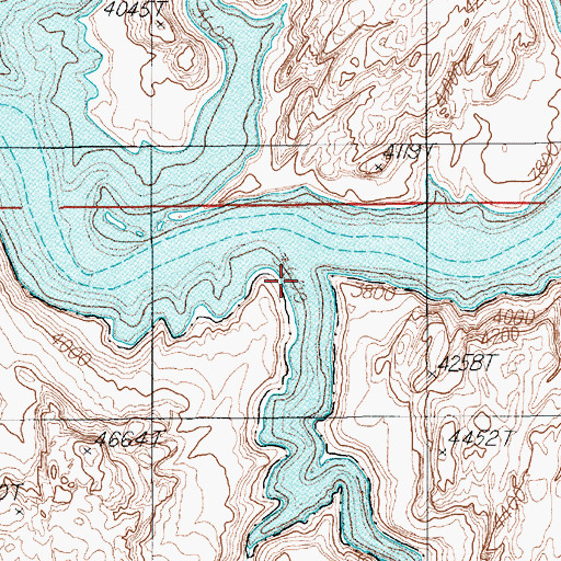 Topographic Map of Desha Canyon, UT