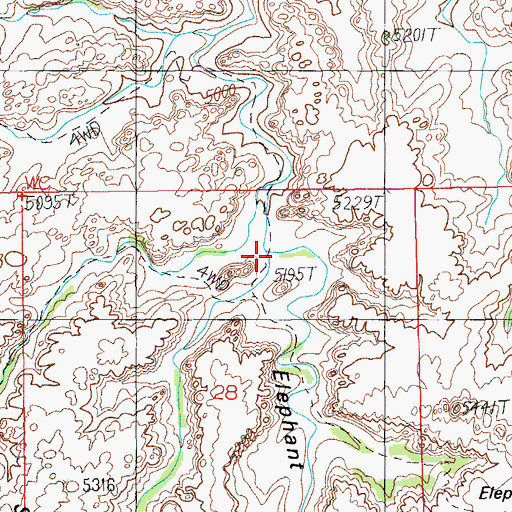 Topographic Map of Devils Canyon, UT