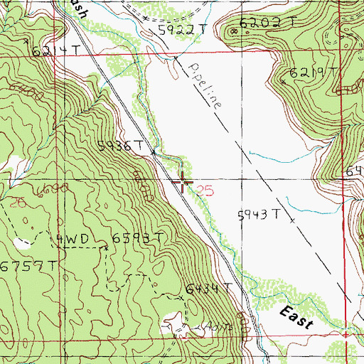 Topographic Map of East Canyon Wash, UT