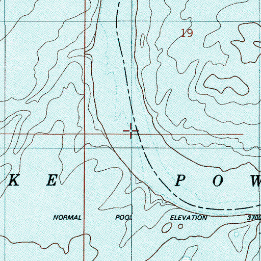 Topographic Map of Crossing of the Fathers (historical), UT
