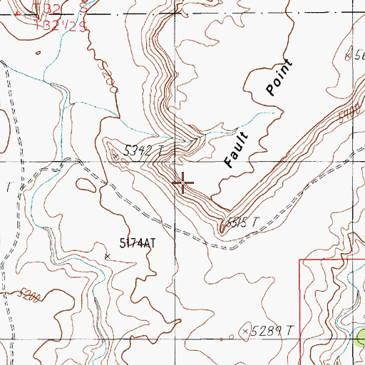 Topographic Map of Fault Point, UT