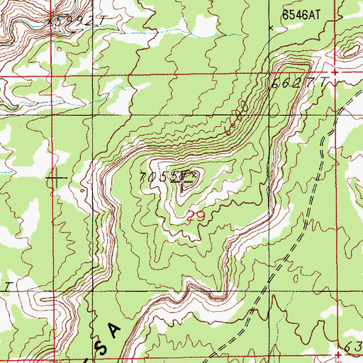 Topographic Map of Found Mesa, UT