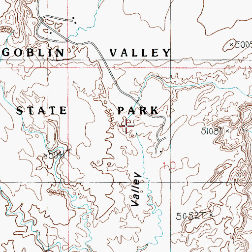 Topographic Map of Goblin Valley State Park, UT