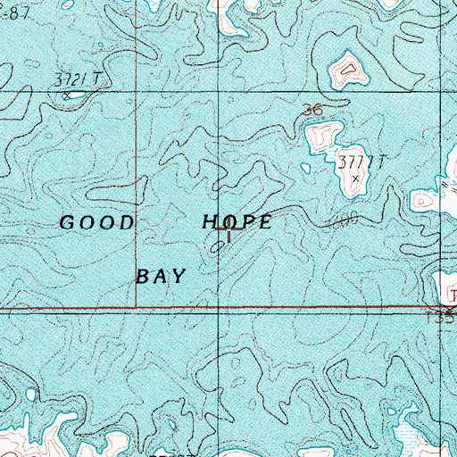 Topographic Map of Good Hope Bay, UT