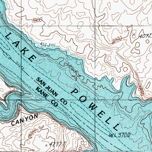Topographic Map of Gretchen Bar (historical), UT