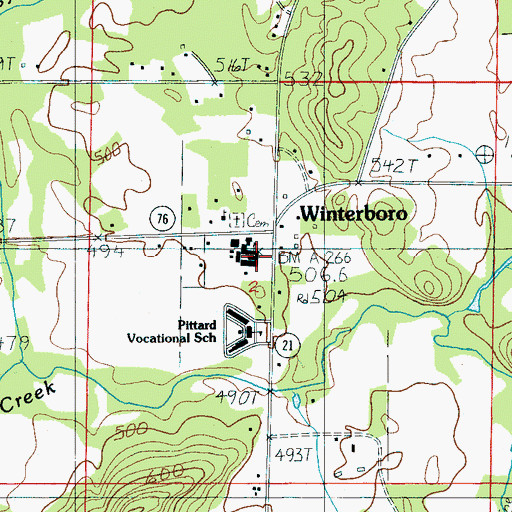 Topographic Map of Winterboro High School, AL