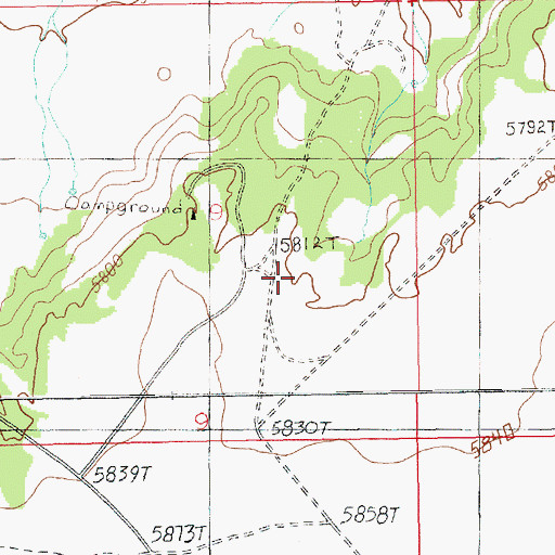 Topographic Map of Hatch Point Campground, UT