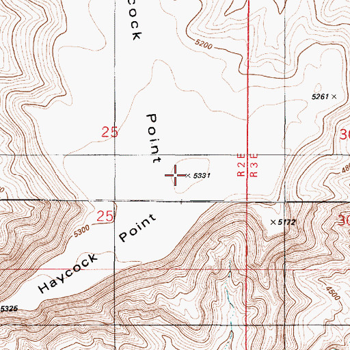 Topographic Map of Haycock Point, UT