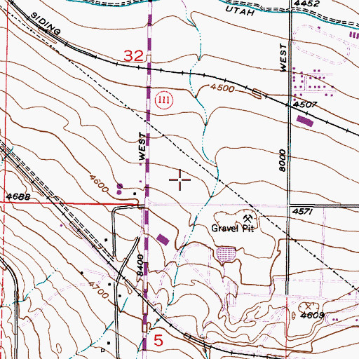 Topographic Map of Hercules Bacchas Works Heliport, UT