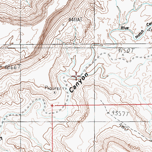 Topographic Map of Hidden Valley, UT