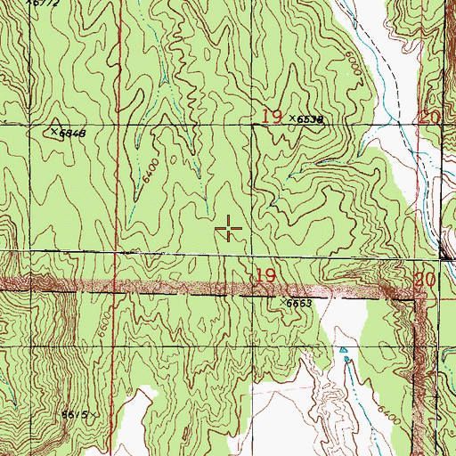 Topographic Map of Hop Valley Trail, UT
