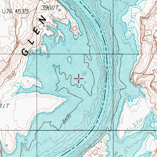 Topographic Map of Hoskaninni Company Road, UT