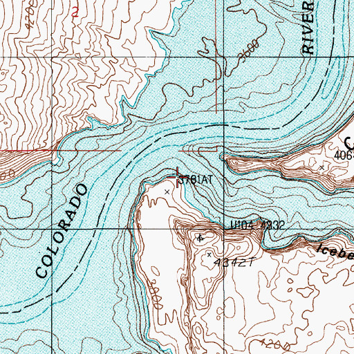 Topographic Map of Iceberg Canyon, UT