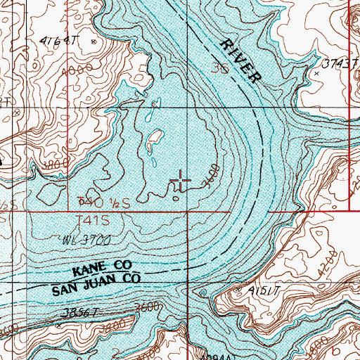 Topographic Map of Jackass Bench (historical), UT