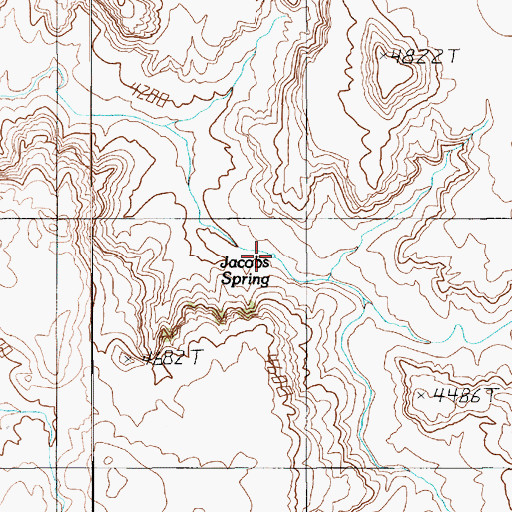 Topographic Map of Jacobs Spring, UT