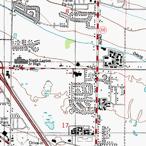 Topographic Map of Lincoln Elementary School, UT