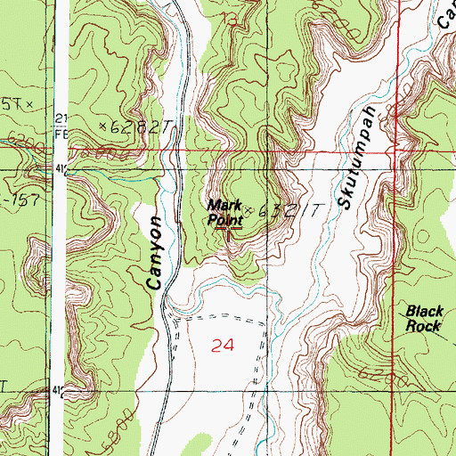 Topographic Map of Mark Point, UT