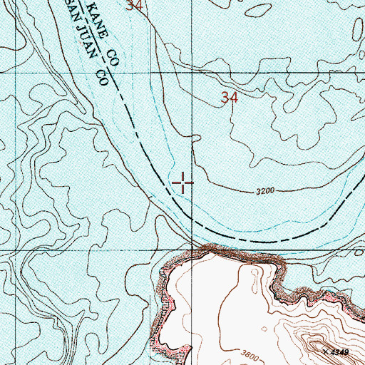 Topographic Map of Mesken Bar (historical), UT