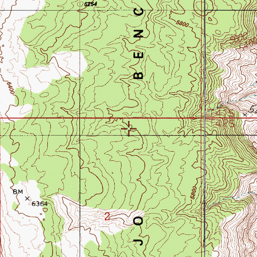 Topographic Map of Navajo Bench, UT