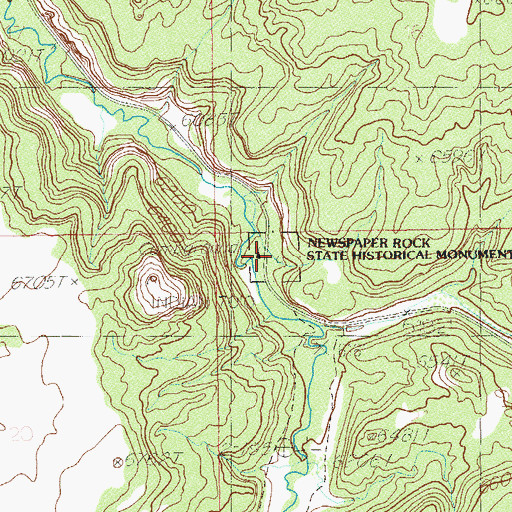 Topographic Map of Newspaper Rock State Historical Monument, UT