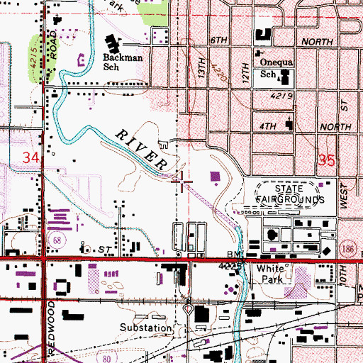 Topographic Map of Northwest Park, UT