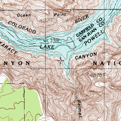 Topographic Map of Palmer Canyon, UT