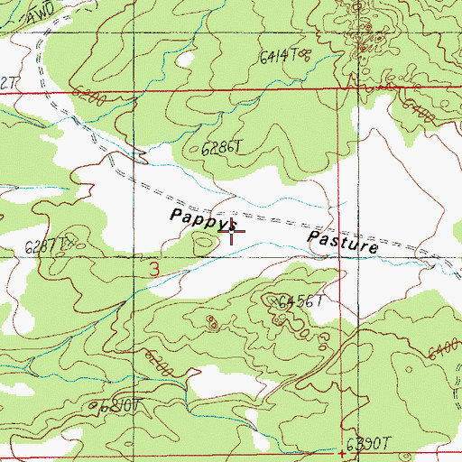 Topographic Map of Pappys Pasture, UT