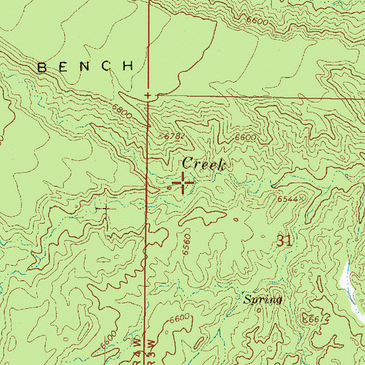 Topographic Map of Papoose Creek, UT