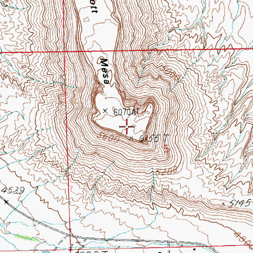 Topographic Map of Parriott Mesa, UT