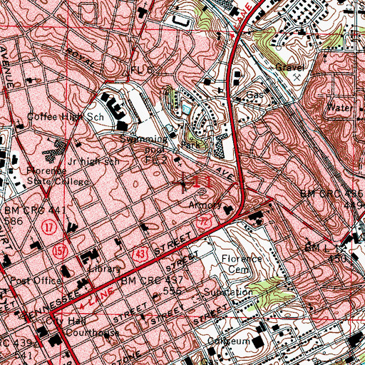 Topographic Map of Apostolic Pentecostal Church, AL