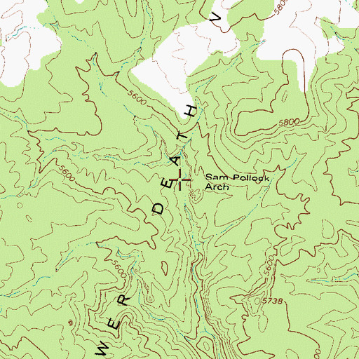 Topographic Map of Sam Pollock Arch, UT