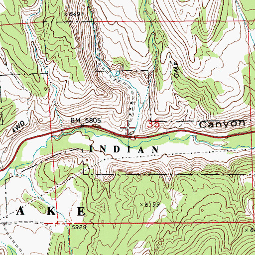Topographic Map of Sam Stowe Canyon, UT