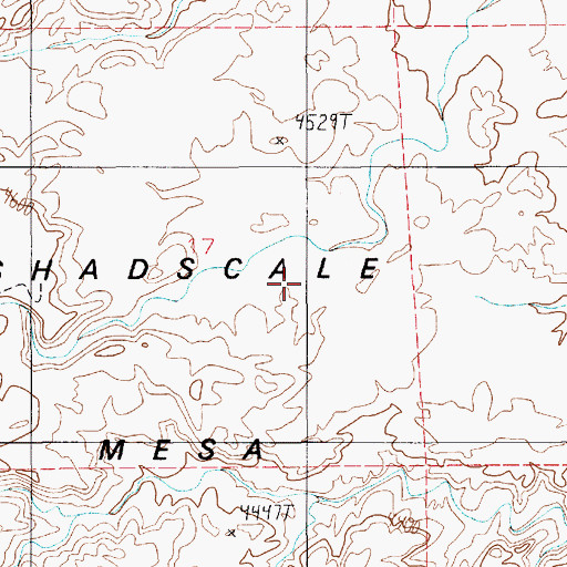 Topographic Map of Shadscale Mesa, UT