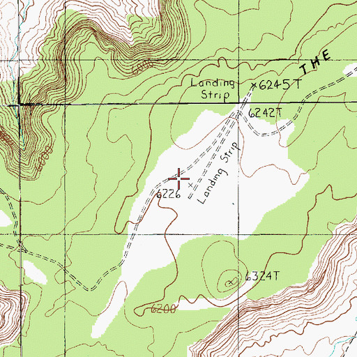 Topographic Map of Simplot Airstrip (historical), UT