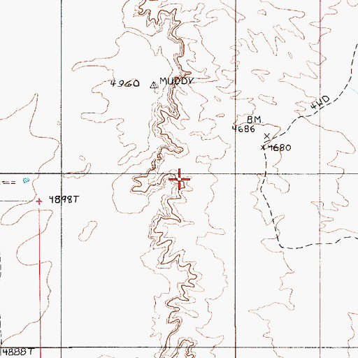 Topographic Map of Skyline Rim, UT