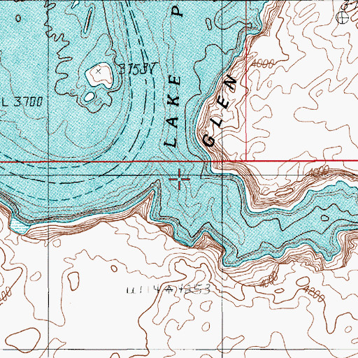 Topographic Map of Slick Rock Canyon, UT